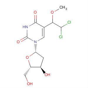 Molecular Structure of 160109-86-4 (Uridine, 2'-deoxy-5-(2,2-dichloro-1-methoxyethyl)-)