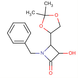 Molecular Structure of 160636-28-2 (2-Azetidinone,
4-(2,2-dimethyl-1,3-dioxolan-4-yl)-3-hydroxy-1-(phenylmethyl)-)