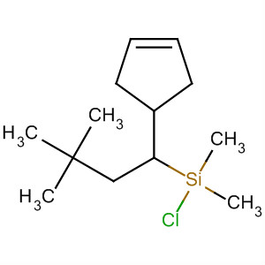 Molecular Structure of 161371-72-8 (Silane, chloro[1-(3-cyclopenten-1-yl)-3,3-dimethylbutyl]dimethyl-)