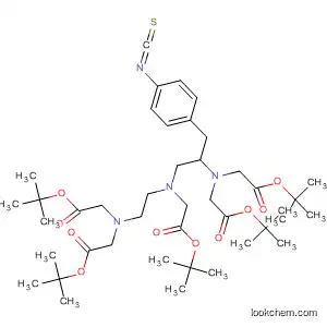 Molecular Structure of 167219-97-8 (3-Oxa-6,9,12-triazatetradecan-14-oic acid,
6,9,12-tris[2-(1,1-dimethylethoxy)-2-oxoethyl]-11-[(4-isothiocyanatophen
yl)methyl]-2,2-dimethyl-4-oxo-, 1,1-dimethylethyl ester)