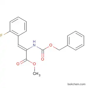 Molecular Structure of 176504-53-3 (2-Propenoic acid,
3-(2-fluorophenyl)-2-[[(phenylmethoxy)carbonyl]amino]-, methyl ester,
(2Z)-)