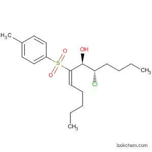 Molecular Structure of 198987-16-5 (7-Dodecen-6-ol, 5-chloro-7-[(4-methylphenyl)sulfonyl]-, (5S,6R,7E)-)