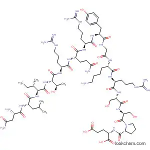 Molecular Structure of 199987-38-7 (L-Glutamic acid,
L-asparaginyl-L-leucyl-L-isoleucyl-L-threonyl-L-arginyl-L-glutaminyl-L-argin
yl-L-tyrosylglycyl-L-lysyl-L-arginyl-L-seryl-L-seryl-L-prolyl-)