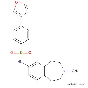 Molecular Structure of 583045-45-8 (Benzenesulfonamide,
4-(3-furanyl)-N-(2,3,4,5-tetrahydro-3-methyl-1H-3-benzazepin-7-yl)-)