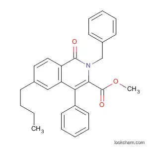 Molecular Structure of 583833-65-2 (3-Isoquinolinecarboxylic acid,
6-butyl-1,2-dihydro-1-oxo-4-phenyl-2-(phenylmethyl)-, methyl ester)