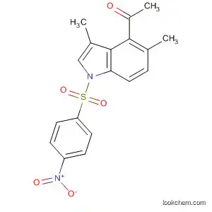 Molecular Structure of 585526-15-4 (1H-Indole-4-acetaldehyde, 3,5-dimethyl-1-[(4-nitrophenyl)sulfonyl]-)