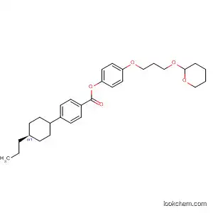 Benzoic acid, 4-(trans-4-propylcyclohexyl)-,
4-[3-[(tetrahydro-2H-pyran-2-yl)oxy]propoxy]phenyl ester