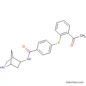 Molecular Structure of 586362-11-0 (Benzamide, 4-[(2-acetylphenyl)thio]-N-2-azabicyclo[2.2.1]hept-5-yl-)