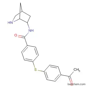 Molecular Structure of 586363-25-9 (Benzamide, 4-[(4-acetylphenyl)thio]-N-2-azabicyclo[2.2.1]hept-6-yl-)