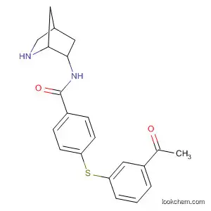 Molecular Structure of 586363-26-0 (Benzamide, 4-[(3-acetylphenyl)thio]-N-2-azabicyclo[2.2.1]hept-6-yl-)