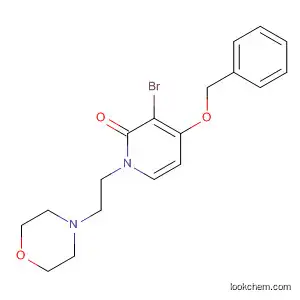 Molecular Structure of 586386-91-6 (2(1H)-Pyridinone,
3-bromo-1-[2-(4-morpholinyl)ethyl]-4-(phenylmethoxy)-)