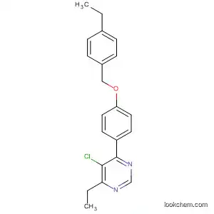Molecular Structure of 586388-88-7 (Pyrimidine, 5-chloro-4-ethyl-6-[4-[(4-ethylphenyl)methoxy]phenyl]-)