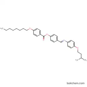 Molecular Structure of 586954-01-0 (Benzoic acid, 4-(octyloxy)-,
4-[(E)-[[4-(3-methylbutoxy)phenyl]imino]methyl]phenyl ester)