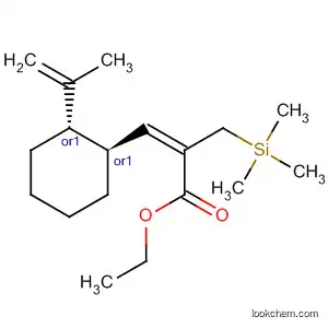 Molecular Structure of 586977-87-9 (2-Propenoic acid,
3-[(1R,2S)-2-(1-methylethenyl)cyclohexyl]-2-[(trimethylsilyl)methyl]-, ethyl
ester, (2E)-rel-)