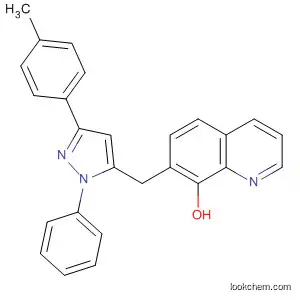 Molecular Structure of 588703-91-7 (8-Quinolinol, 7-[[3-(4-methylphenyl)-1-phenyl-1H-pyrazol-5-yl]methyl]-)