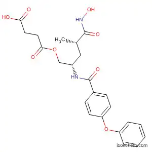 Molecular Structure of 588717-90-2 (Butanedioic acid,
mono[(2S,4S)-5-(hydroxyamino)-4-methyl-5-oxo-2-[(4-phenoxybenzoyl)
amino]pentyl] ester)
