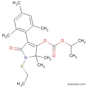 Molecular Structure of 590385-43-6 (Carbonic acid,
1-(ethylthio)-2,5-dihydro-2,2-dimethyl-5-oxo-4-(2,4,6-trimethylphenyl)-1
H-pyrrol-3-yl 1-methylethyl ester)