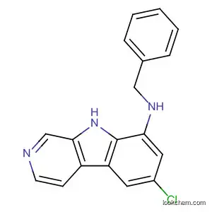 Molecular Structure of 590398-78-0 (9H-Pyrido[3,4-b]indol-8-amine, 6-chloro-N-(phenylmethyl)-)