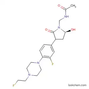 Molecular Structure of 591219-54-4 (Acetamide,
N-[[(5S)-3-[3-fluoro-4-[4-(2-fluoroethyl)-1-piperazinyl]phenyl]-2-oxo-5-ox
azolidinyl]methyl]-)