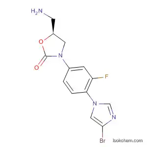 Molecular Structure of 591232-14-3 (2-Oxazolidinone,
5-(aminomethyl)-3-[4-(4-bromo-1H-imidazol-1-yl)-3-fluorophenyl]-, (5S)-)