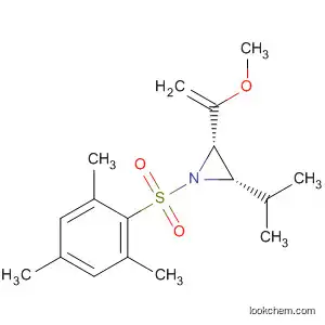 Molecular Structure of 591235-84-6 (Aziridine,
2-(1-methoxyethenyl)-3-(1-methylethyl)-1-[(2,4,6-trimethylphenyl)sulfonyl]
-, (2S,3S)-)