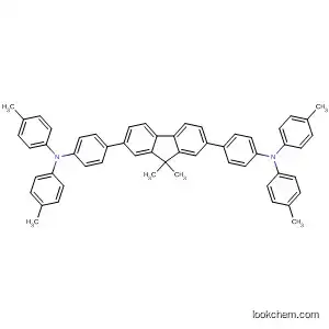 Molecular Structure of 239475-91-3 (Benzenamine,
4,4'-(9,9-dimethyl-9H-fluorene-2,7-diyl)bis[N,N-bis(4-methylphenyl)-)