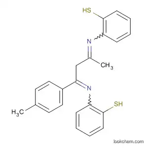 Molecular Structure of 331251-62-8 (Benzenethiol,
2-[[3-[(2-mercaptophenyl)imino]-1-(4-methylphenyl)butylidene]amino]-)