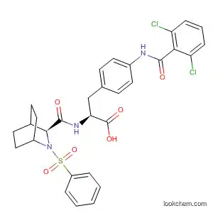 Molecular Structure of 387336-52-9 (L-Phenylalanine,
4-[(2,6-dichlorobenzoyl)amino]-N-[[(3S)-2-(phenylsulfonyl)-2-azabicyclo[
2.2.2]oct-3-yl]carbonyl]-)