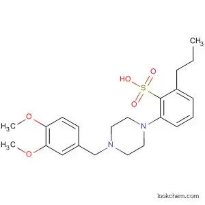 Molecular Structure of 460038-89-5 (Benzenesulfonic acid,
2-[4-[(3,4-dimethoxyphenyl)methyl]-1-piperazinyl]-6-propyl-)