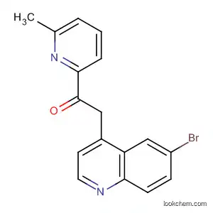 Molecular Structure of 476472-28-3 (Ethanone, 2-(6-bromo-4-quinolinyl)-1-(6-methyl-2-pyridinyl)-)