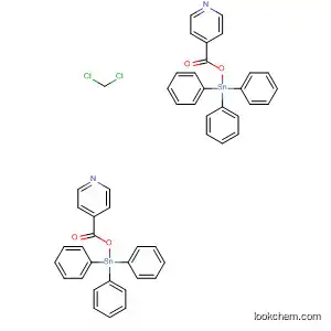 Molecular Structure of 480430-86-2 (Pyridine, 4-[[(triphenylstannyl)oxy]carbonyl]-, compd. with
dichloromethane (2:1))