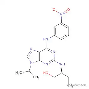 Molecular Structure of 482615-01-0 (1-Butanol,
2-[[9-(1-methylethyl)-6-[(3-nitrophenyl)amino]-9H-purin-2-yl]amino]-,
(2R)-)