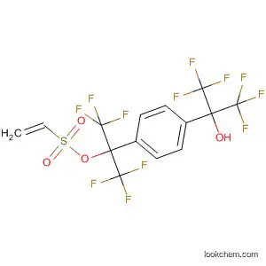Molecular Structure of 654632-95-8 (Ethenesulfonic acid,
2,2,2-trifluoro-1-[4-[2,2,2-trifluoro-1-hydroxy-1-(trifluoromethyl)ethyl]phen
yl]-1-(trifluoromethyl)ethyl ester)