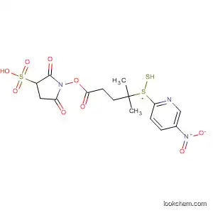Molecular Structure of 663599-00-6 (3-Pyrrolidinesulfonic acid,
1-[[4-methyl-4-[(5-nitro-2-pyridinyl)dithio]-1-oxopentyl]oxy]-2,5-dioxo-)