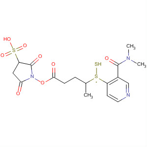 3-Pyrrolidinesulfonic acid,
1-[[4-[[3-[(dimethylamino)carbonyl]-4-pyridinyl]dithio]-1-oxopentyl]oxy]-2,
5-dioxo-(663599-11-9)