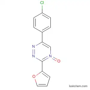 1,2,4-Triazine, 6-(4-chlorophenyl)-3-(2-furanyl)-, 4-oxide