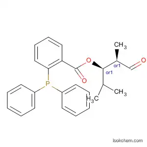 Molecular Structure of 672937-30-3 (Benzoic acid, 2-(diphenylphosphino)-,
(1R,2R)-2-methyl-1-(1-methylethyl)-3-oxopropyl ester, rel-)