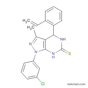 Molecular Structure of 674289-32-8 (6H-Pyrazolo[3,4-d]pyrimidine-6-thione,
1-(3-chlorophenyl)-4-(ethenylphenyl)-1,4,5,7-tetrahydro-3-methyl-)