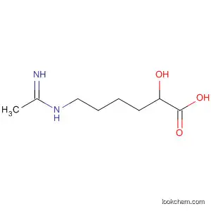 Molecular Structure of 674303-24-3 (Hexanoic acid, 2-hydroxy-6-[(1-iminoethyl)amino]-)