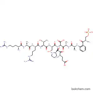 Molecular Structure of 676656-63-6 (Glycine,
L-arginyl-L-alanyl-L-arginyl-L-threonyl-L-seryl-O-phosphono-L-seryl-L-phen
ylalanyl-L-alanyl-L-a-glutamyl-L-prolyl-)
