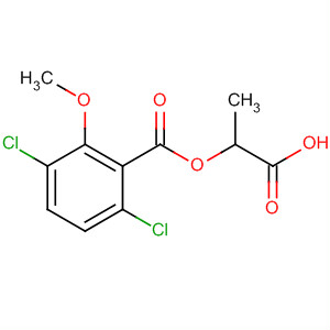 Molecular Structure of 119515-19-4 (Benzoic acid, 3,6-dichloro-2-methoxy-, 1-carboxyethyl ester)