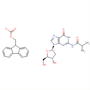 Molecular Structure of 123039-05-4 (Guanosine, 2'-deoxy-N-(2-methyl-1-oxopropyl)-,
5'-(9H-fluoren-9-ylmethyl carbonate))