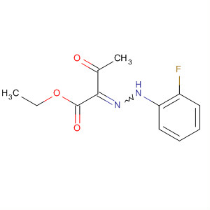 Molecular Structure of 126175-14-2 (Butanoic acid, 2-[(2-fluorophenyl)hydrazono]-3-oxo-, ethyl ester)