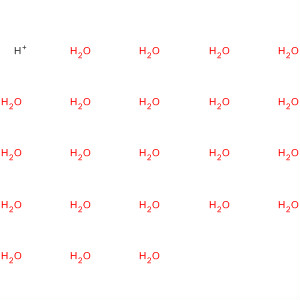 Molecular Structure of 150956-30-2 (Hydrogen ion, docosahydrate)