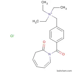 Molecular Structure of 173062-24-3 (Benzenemethanaminium,
N,N,N-triethyl-4-[(hexahydro-2-oxo-1H-azepin-1-yl)carbonyl]-, chloride)