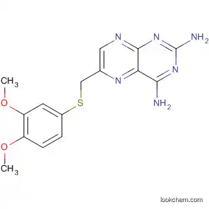Molecular Structure of 174654-77-4 (2,4-Pteridinediamine, 6-[[(3,4-dimethoxyphenyl)thio]methyl]-)