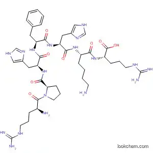 Molecular Structure of 197796-58-0 (L-Arginine, L-arginyl-L-prolyl-L-histidyl-L-phenylalanyl-L-histidyl-L-lysyl-)