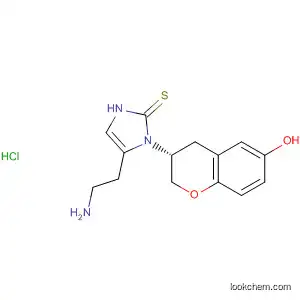 2H-Imidazole-2-thione,
5-(2-aminoethyl)-1-[(3R)-3,4-dihydro-6-hydroxy-2H-1-benzopyran-3-yl]-
1,3-dihydro-, monohydrochloride