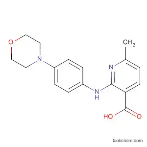 Molecular Structure of 681161-09-1 (3-Pyridinecarboxylic acid, 6-methyl-2-[[4-(4-morpholinyl)phenyl]amino]-)
