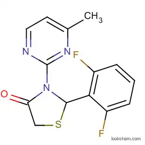 Molecular Structure of 682755-37-9 (4-Thiazolidinone, 2-(2,6-difluorophenyl)-3-(4-methyl-2-pyrimidinyl)-)